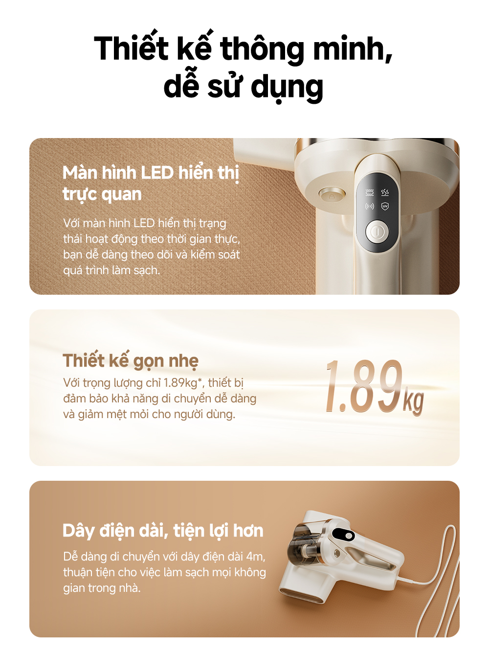 Máy Hút Bụi Giường Nệm Mova D10 Max