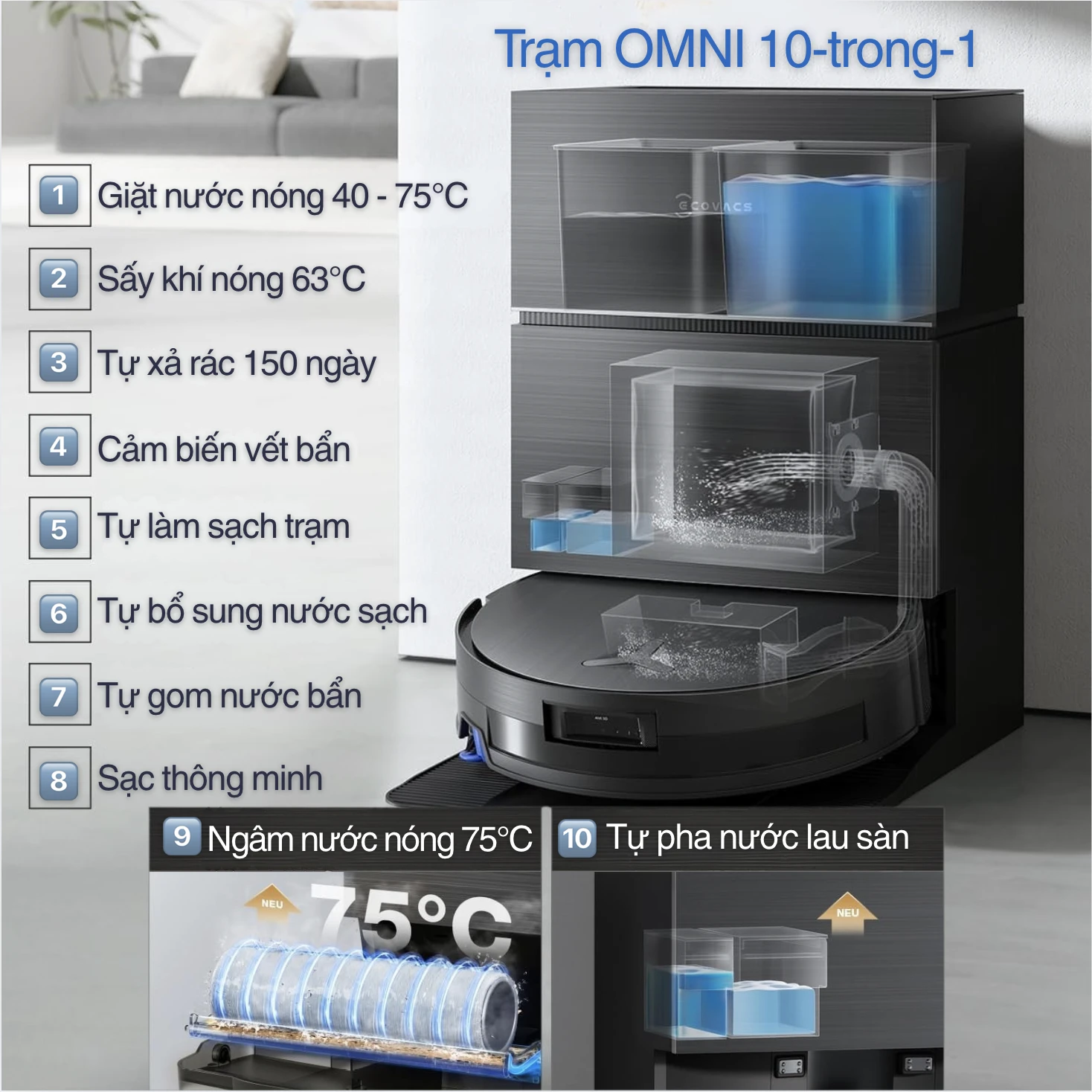 DEEBOT X11 PRO OMNI - Bảo Hành 24Th