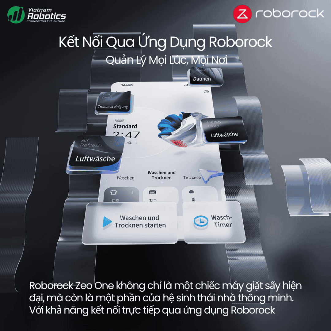 Máy Giặt Sấy Thông Minh Roborock Zeo One