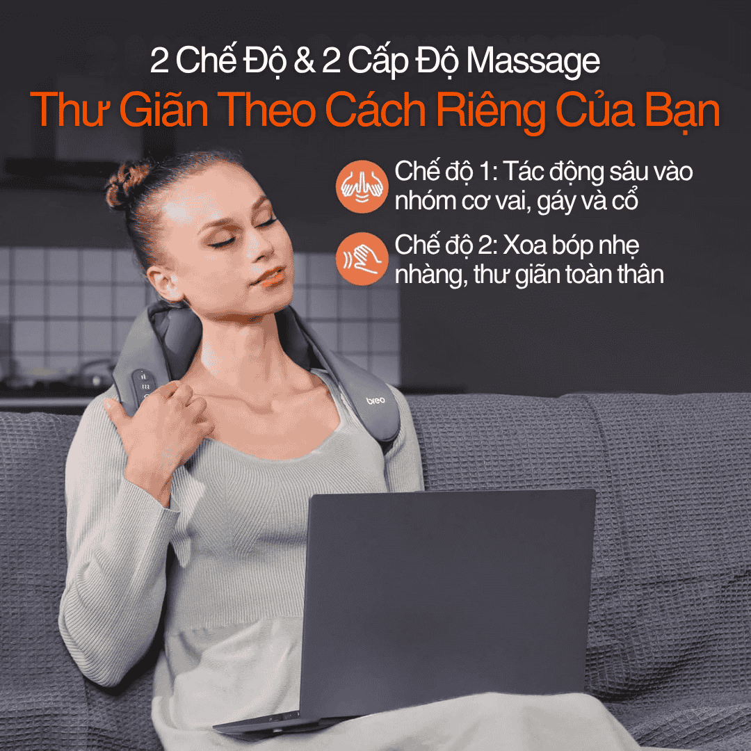 Máy Massage Cổ Vai Gáy Breo N5 Mini - Bảo Hành 1 Năm