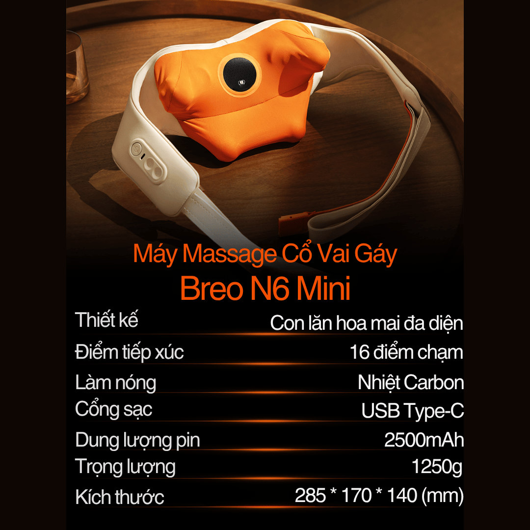 Máy Massage Cổ Vai Gáy Breo N6 Mini - Bảo hành 1 năm