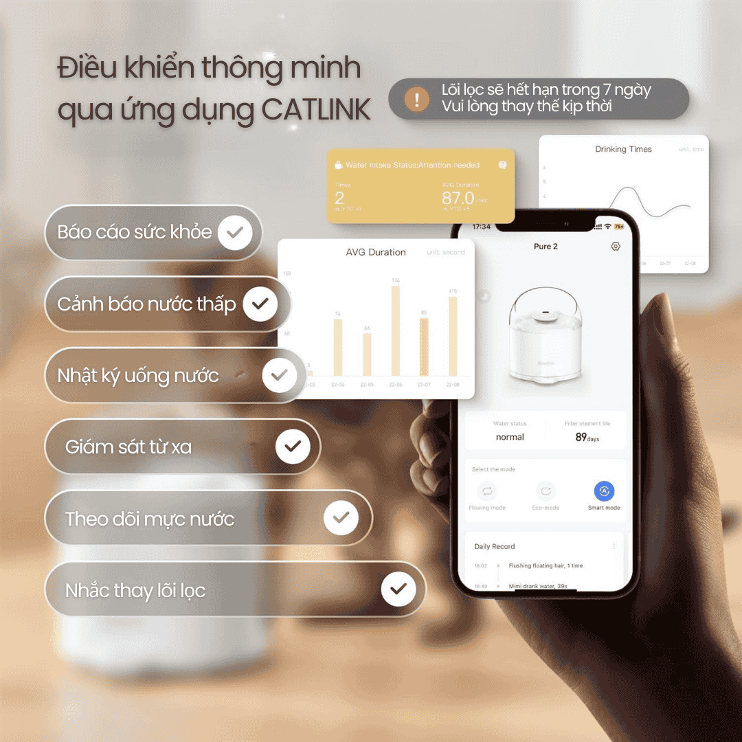 Catlink Pure 2 - Máy Cấp Nước Tự Động Cho Mèo