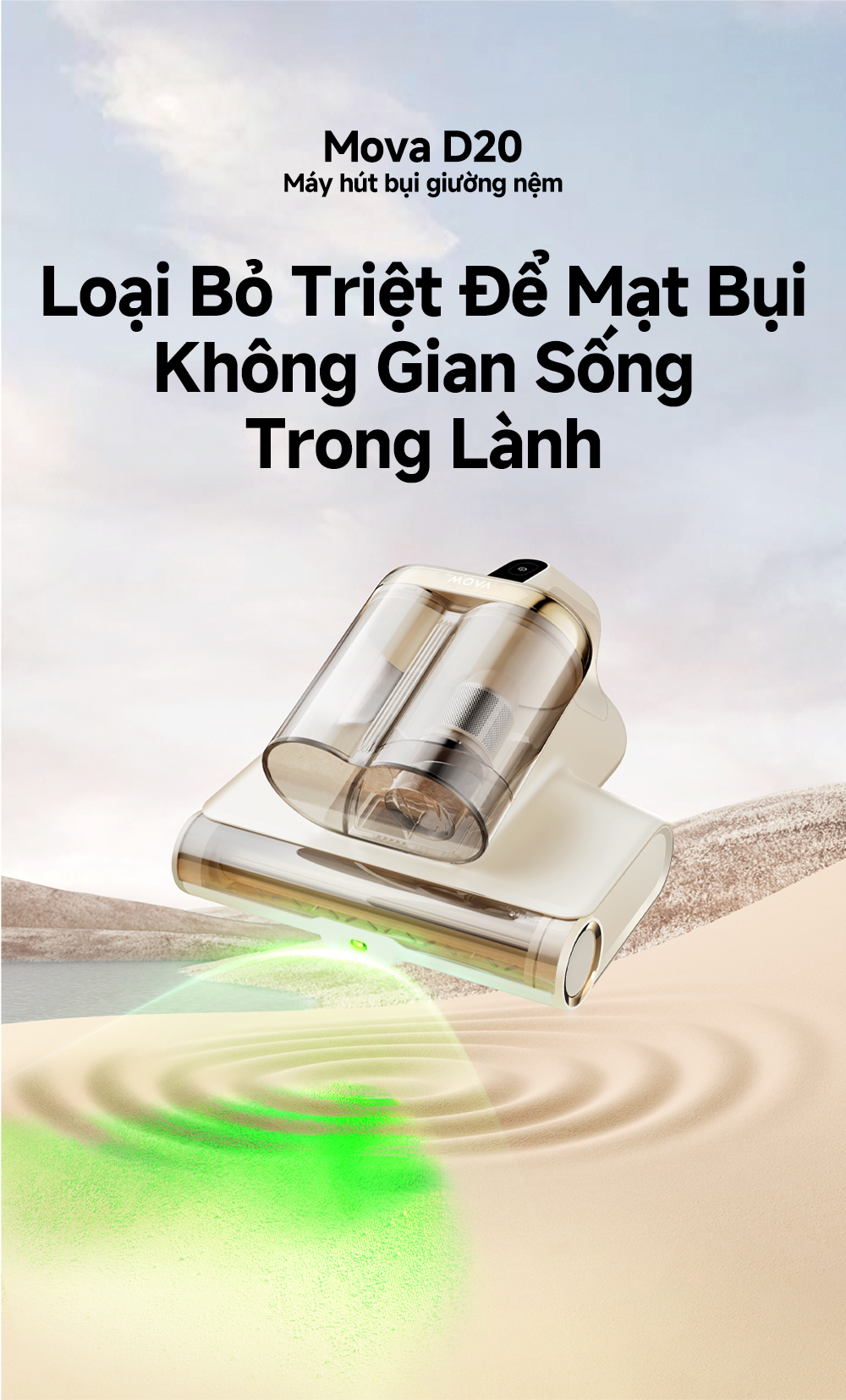Máy Hút Bụi Giường Nệm Mova D20 Sea 
