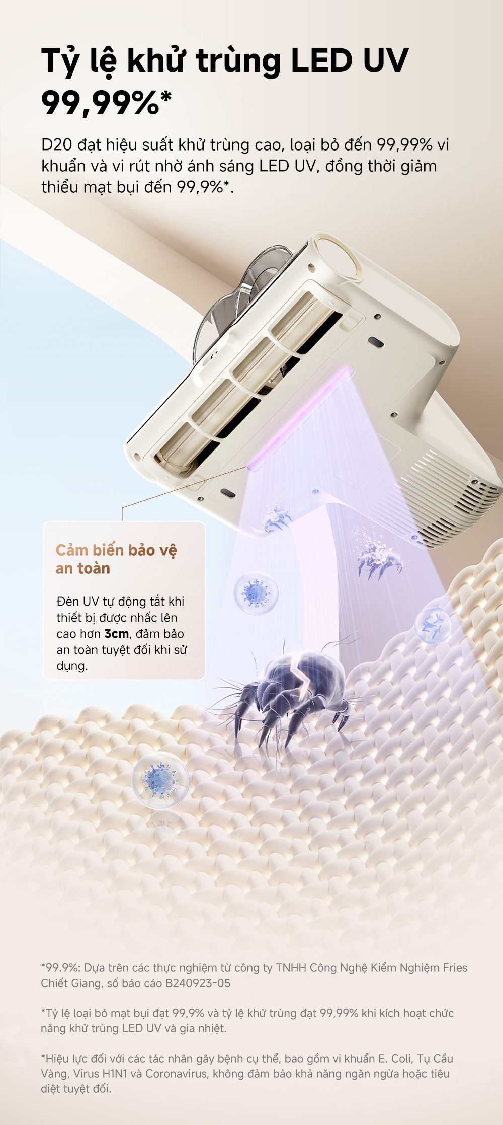 Máy Hút Bụi Giường Nệm Mova D20 Sea 