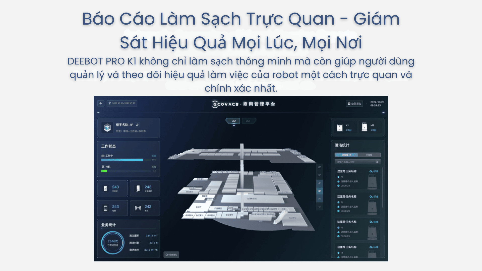 Ecovacs DEEBOT PRO K1 – Robot Hút Bụi Công Nghiệp