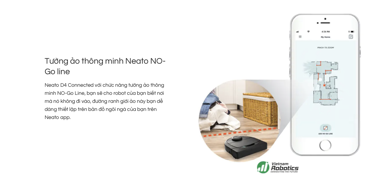 Robot hút bụi Neato D3 Connected (Hàng Mỹ - chuyên quét hút)