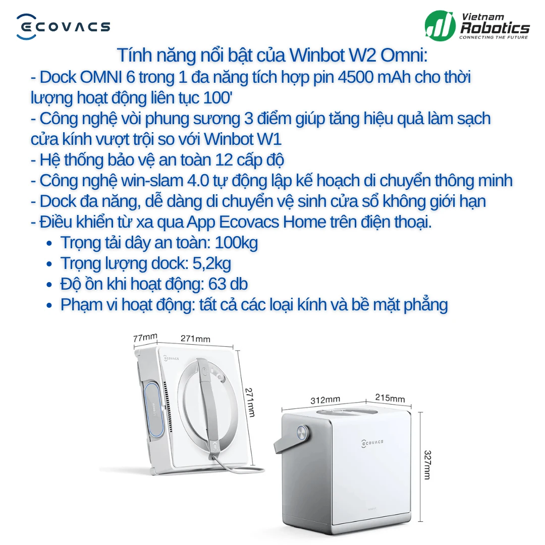 WINBOT W2 PRO OMNI - BH 12 Tháng