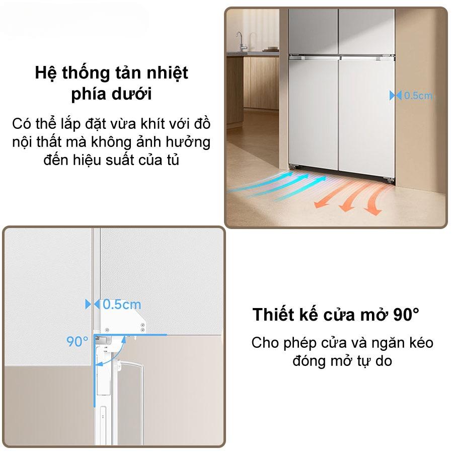 Tủ lạnh Xiaomi Mijia 521L 4 cánh – Thiết kế âm tường hiện đại