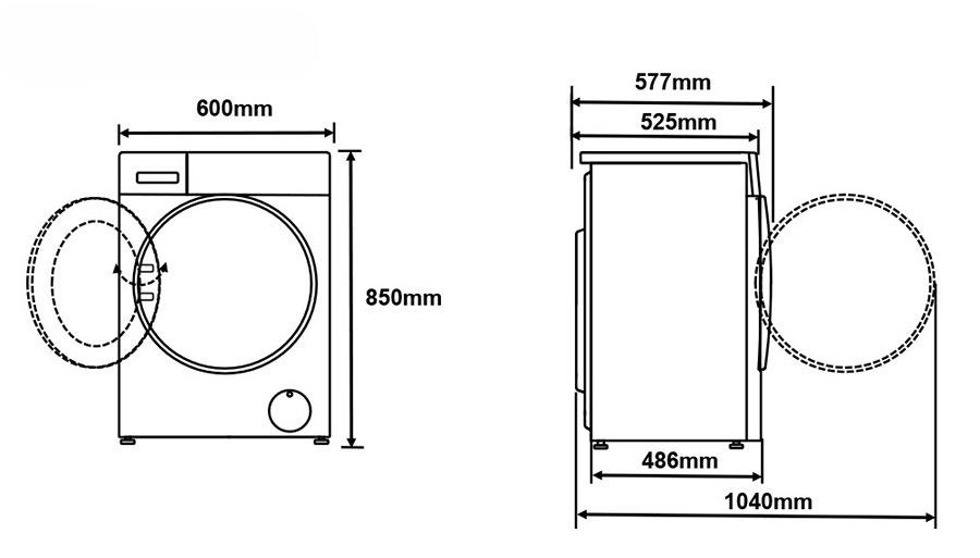 Máy giặt sấy Xiaomi Mijia MJ301 Pro – Giặt 10kg, Sấy 7kg