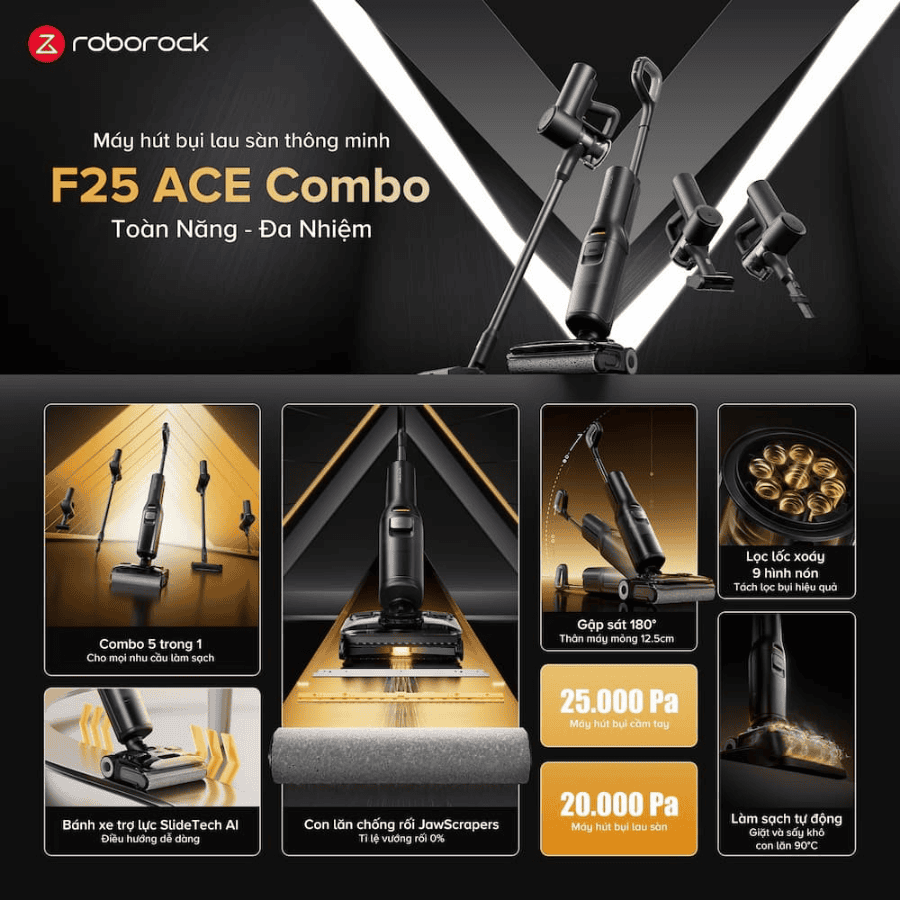 Máy hút bụi lau nhà Roborock F25 ACE Combo