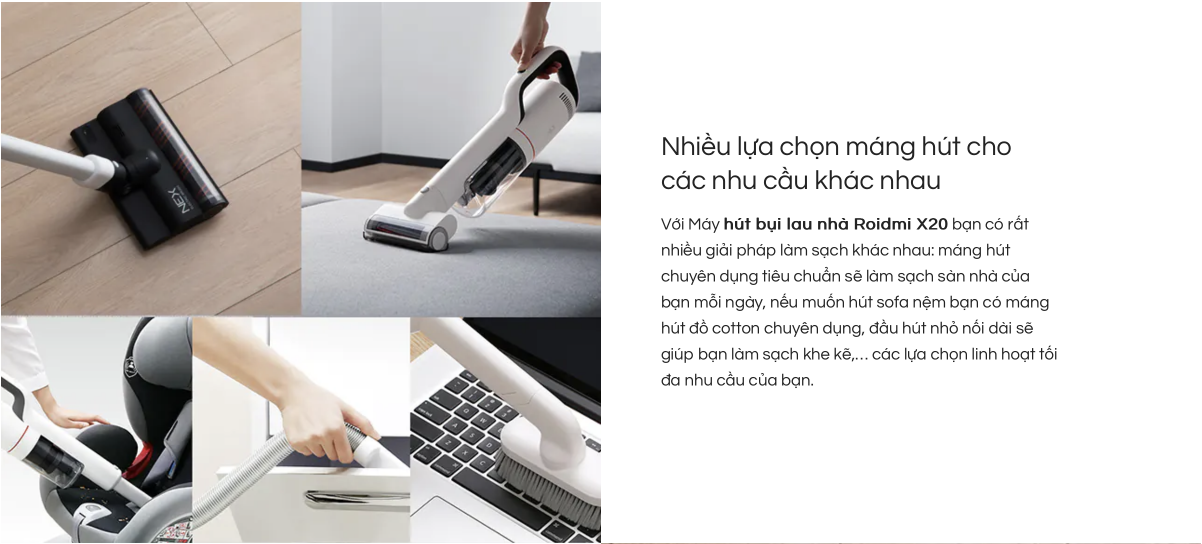 Máy hút bụi lau nhà cầm tay Xiaomi Roidmi X20