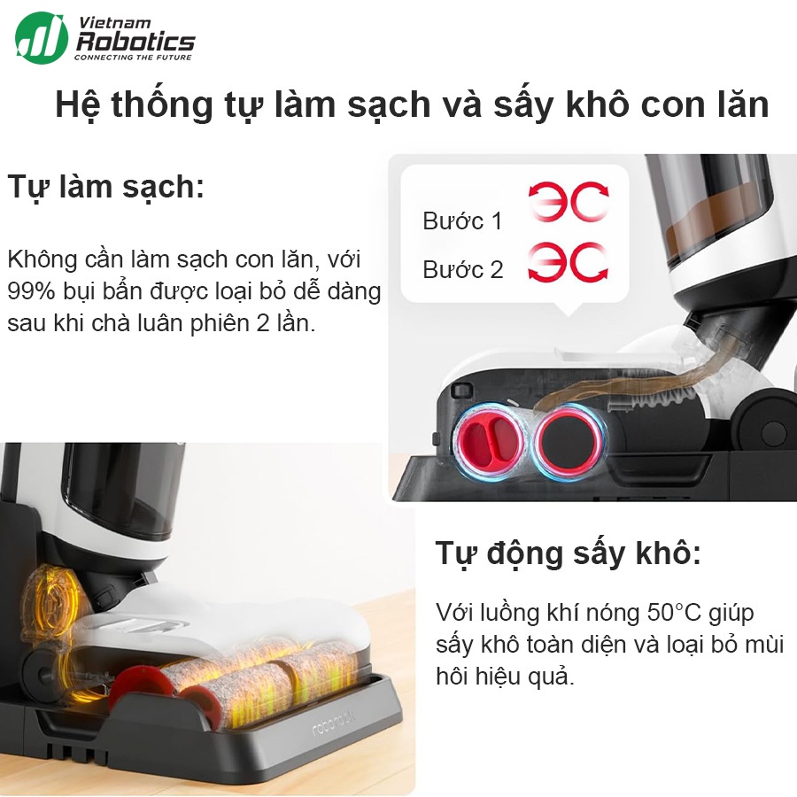 Máy hút bụi lau nhà ướt và khô Roborock Dyad Pro Combo – Bản Quốc Tế