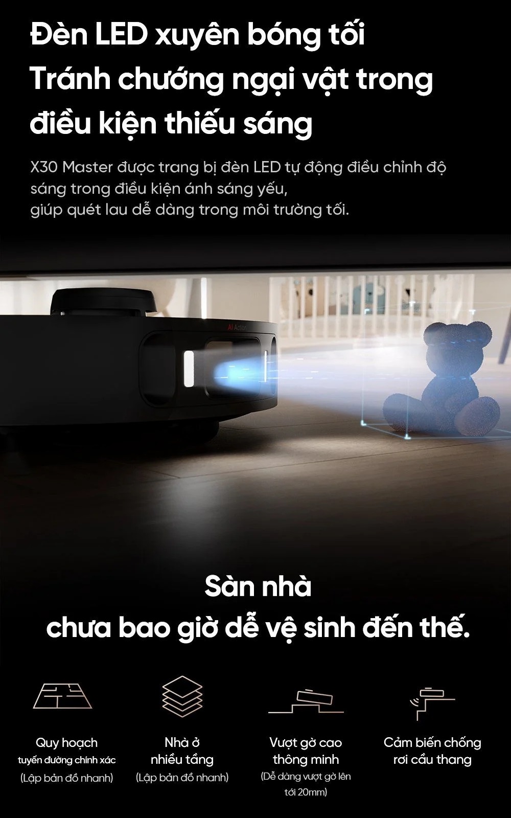 Robot Hút Bụi Dreame X30 Master - Bản Quốc Tế, Bảo Hành 24 Tháng