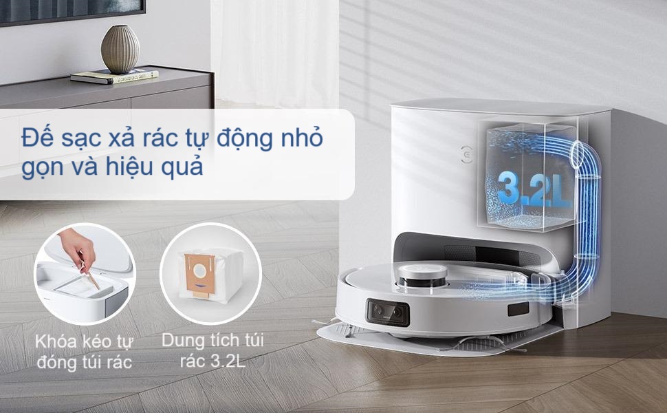 Robot Hút Bụi Ecovacs Deebot T10 - Plus, Bản Quốc Tế