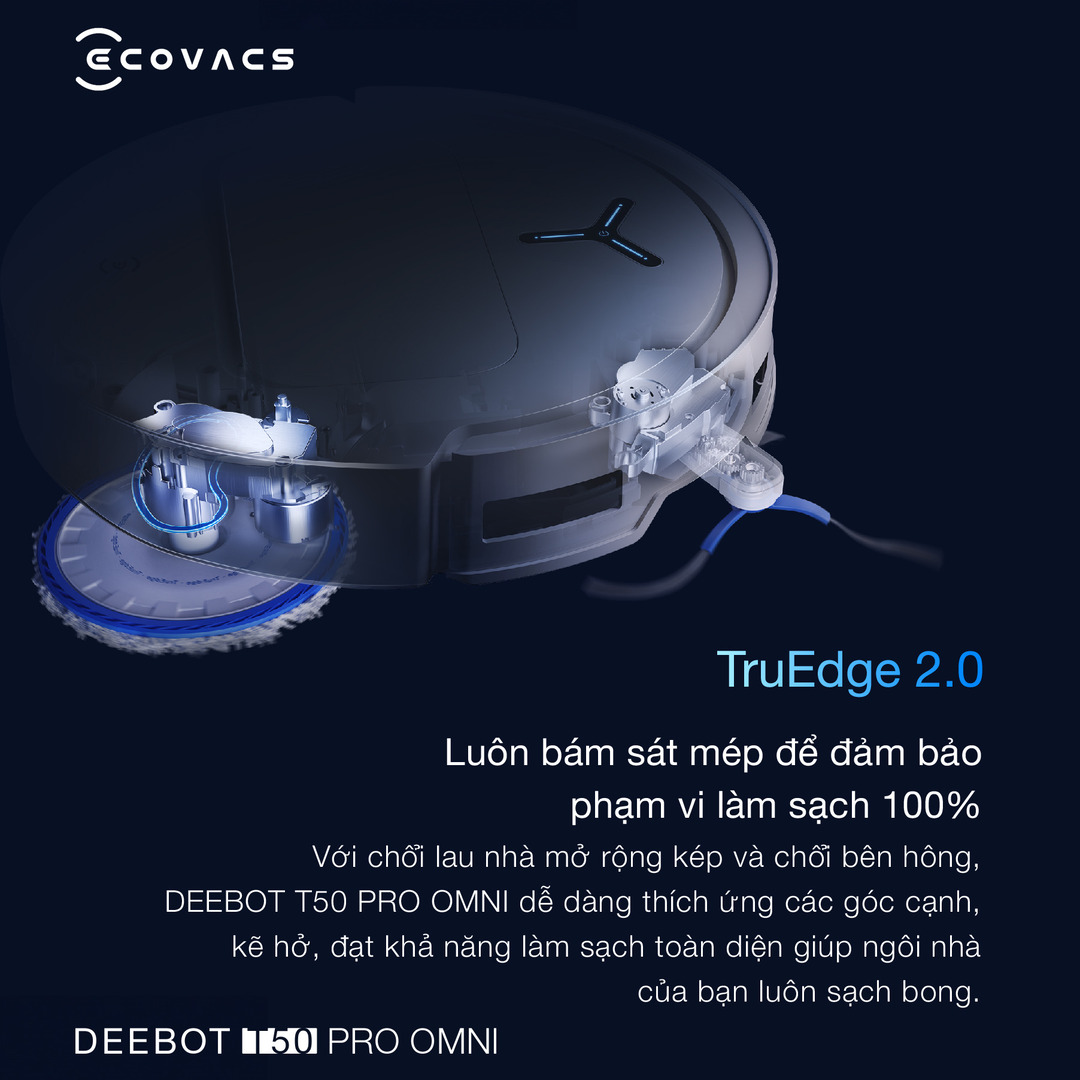 Robot hút bụi lau nhà Ecovacs Deebot T50 Pro Omni