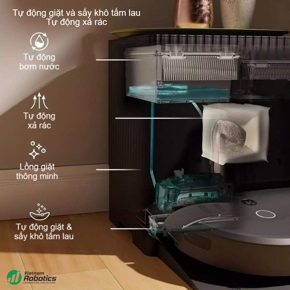 Irobot của Mỹ ra mắt robot hút bụi lau nhà tự động giặt giẻ 