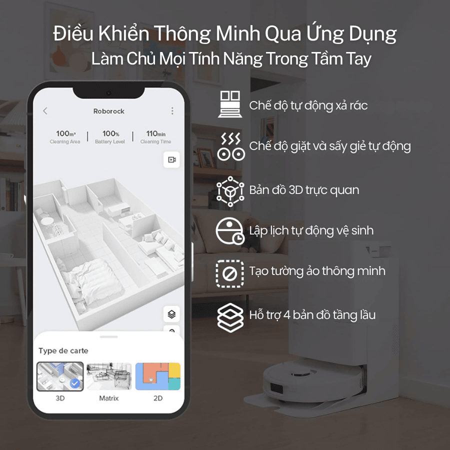  Robot Hút Bụi Lau Nhà Roborock Q Revo - Bảo Hành 24Th