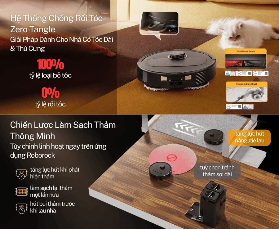 Robot Hút Bụi Lau Nhà Roborock Q Revo 5AE