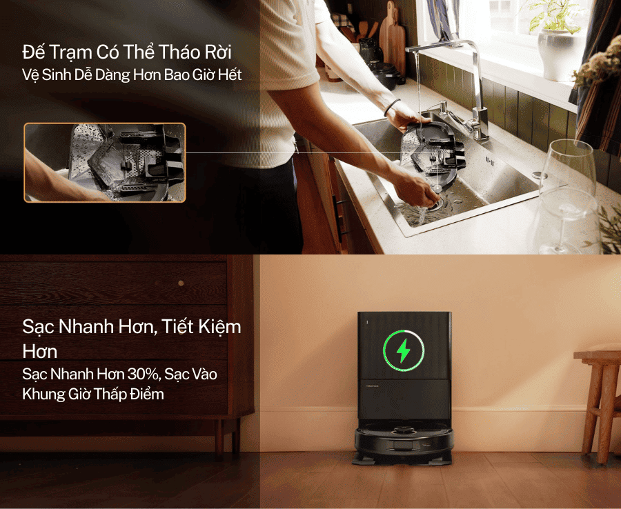 Robot Hút Bụi Lau Nhà Roborock Q Revo 5AE