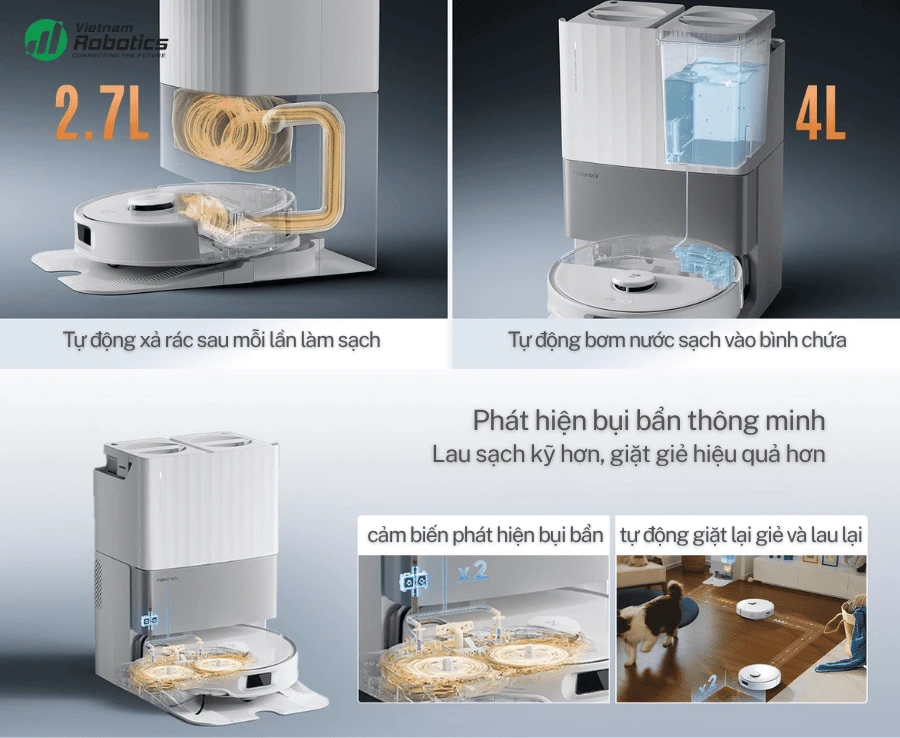 Robot hút bụi lau nhà Roborock Q Revo Edge 5V1