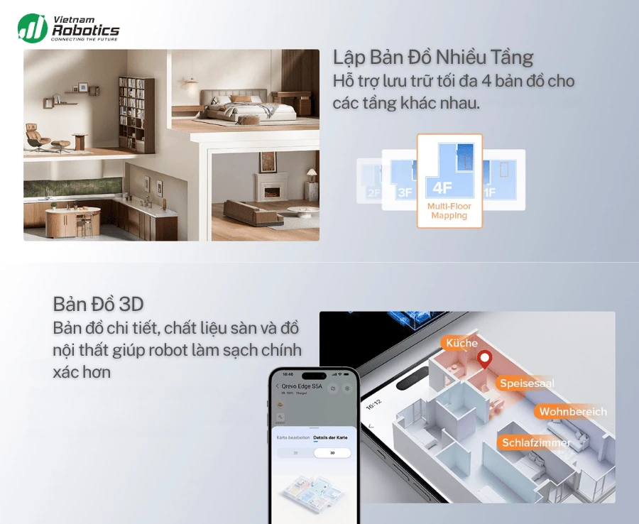 Robot hút bụi lau nhà Roborock Q Revo Edge 5V1