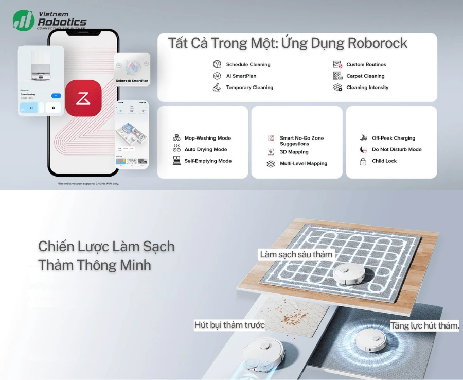 Robot hút bụi lau nhà Roborock Q Revo Edge 5V1