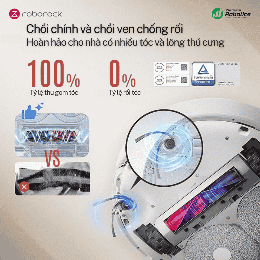  Robot Hút Bụi Lau Nhà Roborock Q Revo Curv - Bảo Hành 24Th