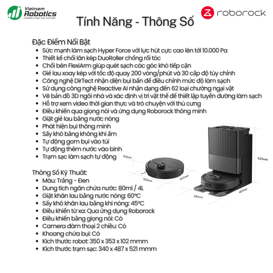  Robot Hút Bụi Lau Nhà Roborock Q Revo Master - Bảo Hành 24Th