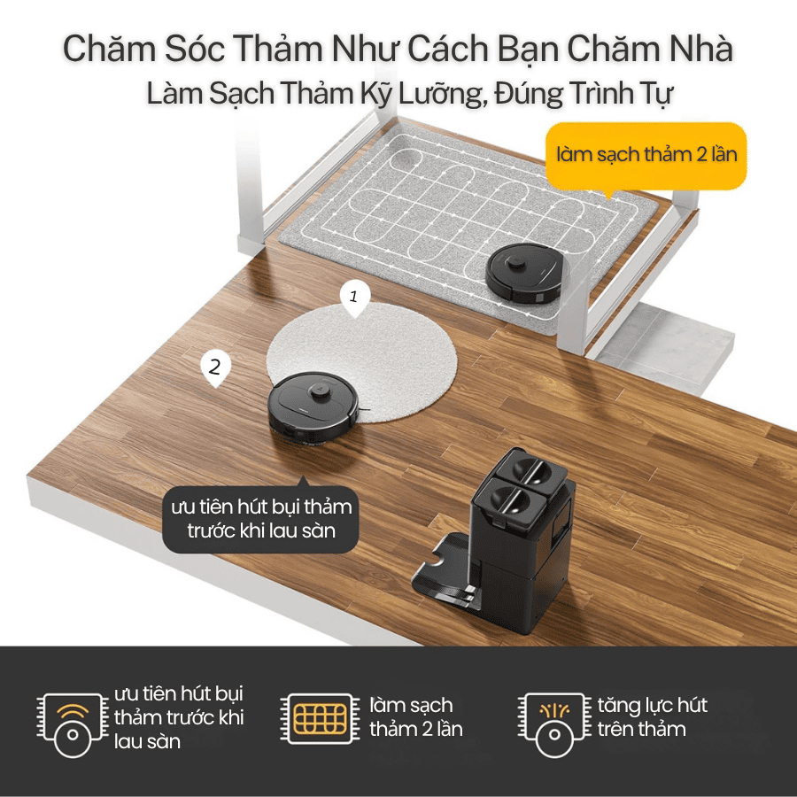  Robot Hút Bụi Lau Nhà Roborock Q Revo Pro - Bảo Hành 24Th