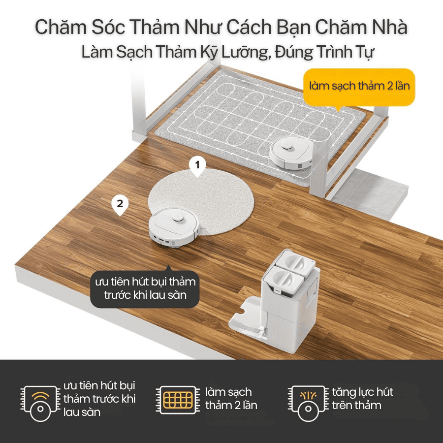 Robot Hút Bụi Lau Nhà Roborock Q Revo S - Bảo hành 24 tháng