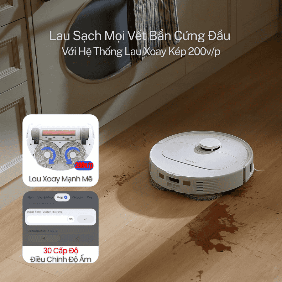 Robot Hút Bụi Lau Nhà Roborock Q Revo S - Bảo hành 24 tháng