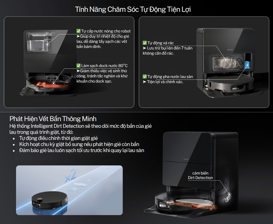 Robot hút bụi lau nhà Roborock Saros 10