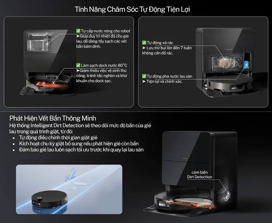 Robot hút bụi lau nhà Roborock Saros 10