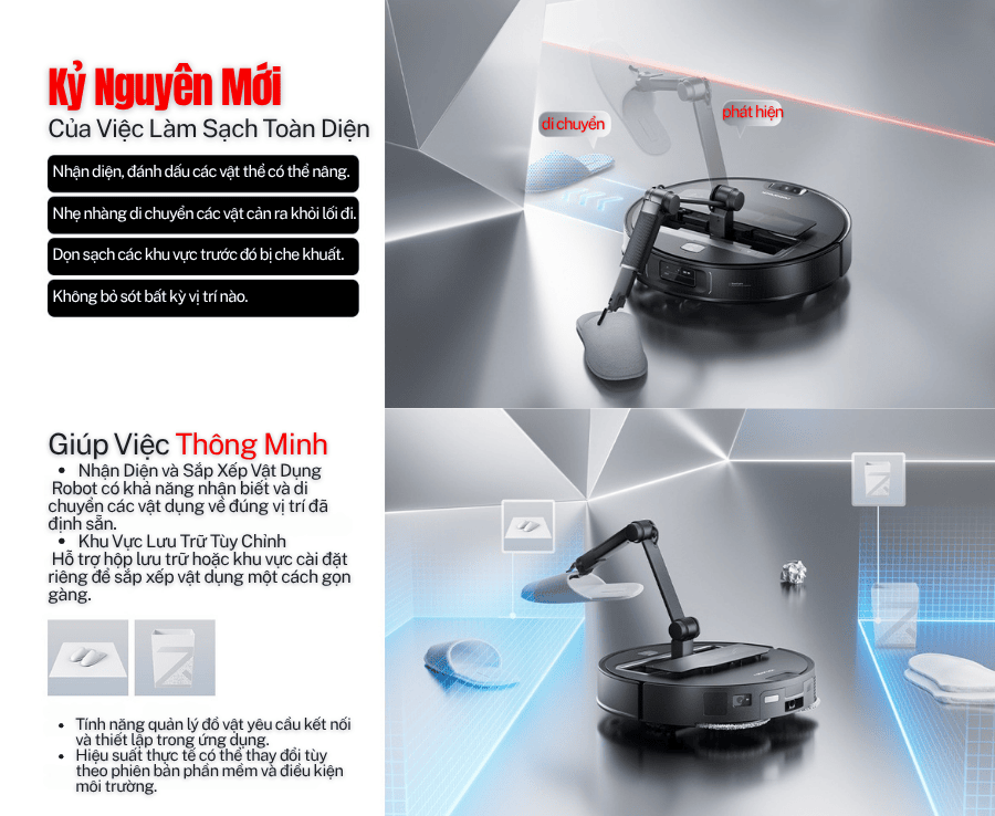 Robot hút bụi lau nhà Roborock Saros Z70