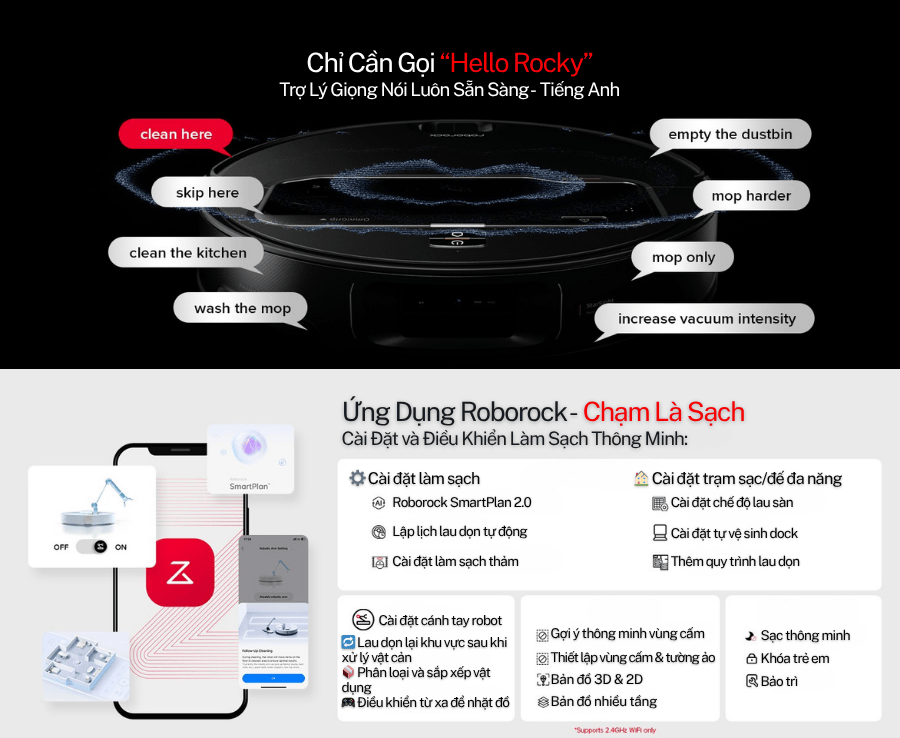 Robot hút bụi lau nhà Roborock Saros Z70