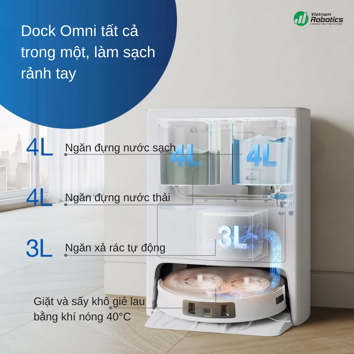 Robot hút bụi lau nhà Ecovacs Deebot T20 Omni