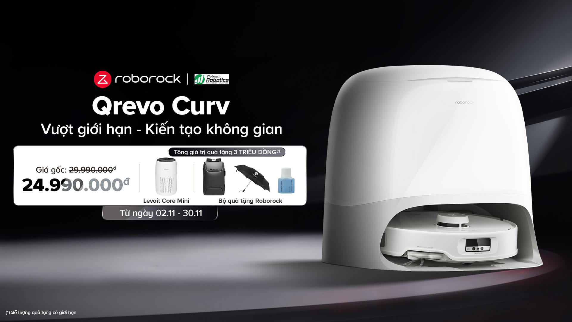  Robot hút bụi lau nhà Roborock Q revo Curv