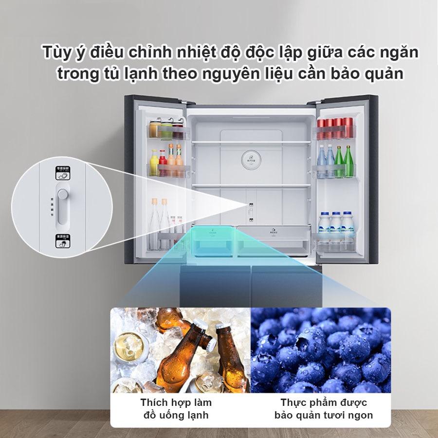 Tủ lạnh Xiaomi Mijia 430L 4 cánh – Có ngăn đông mềm, kháng khuẩn