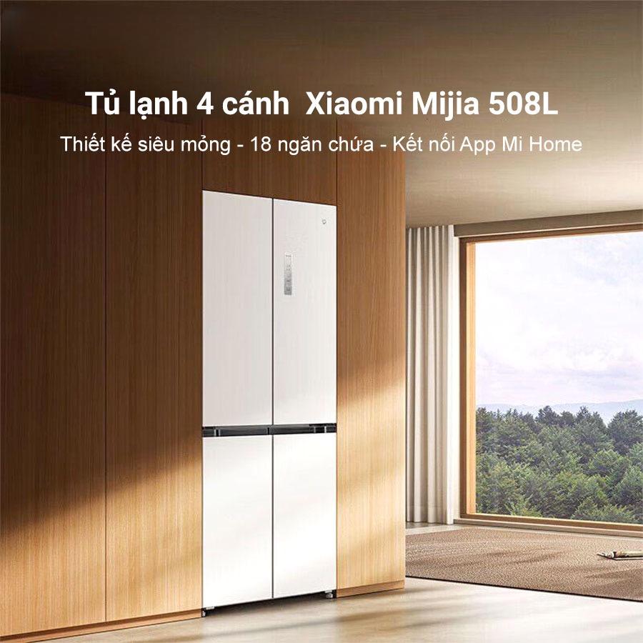 Tủ lạnh Xiaomi Mijia 508L 4 cánh – Thiết kế âm tường, Kết nối App