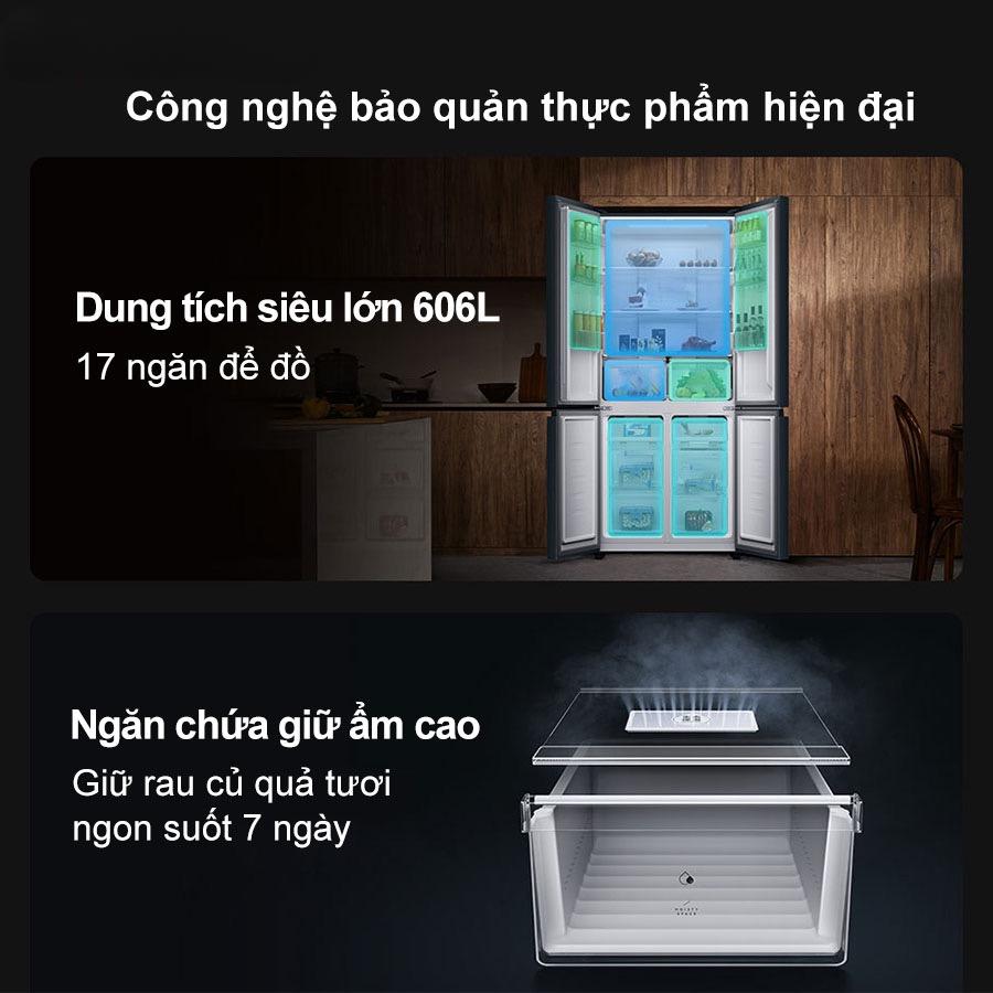 Tủ lạnh Xiaomi Mijia 606L 4 cánh – Cấp đông nhanh, tiết kiệm điện