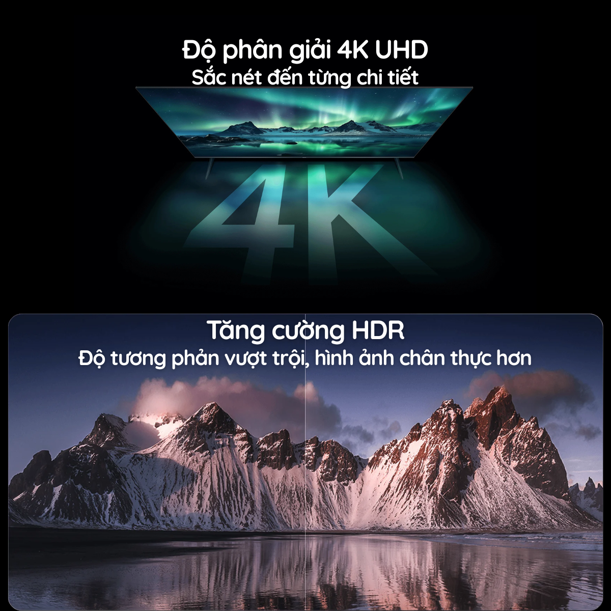 Màn hình 4K UHD – Hình ảnh sắc nét, màu sắc sống động