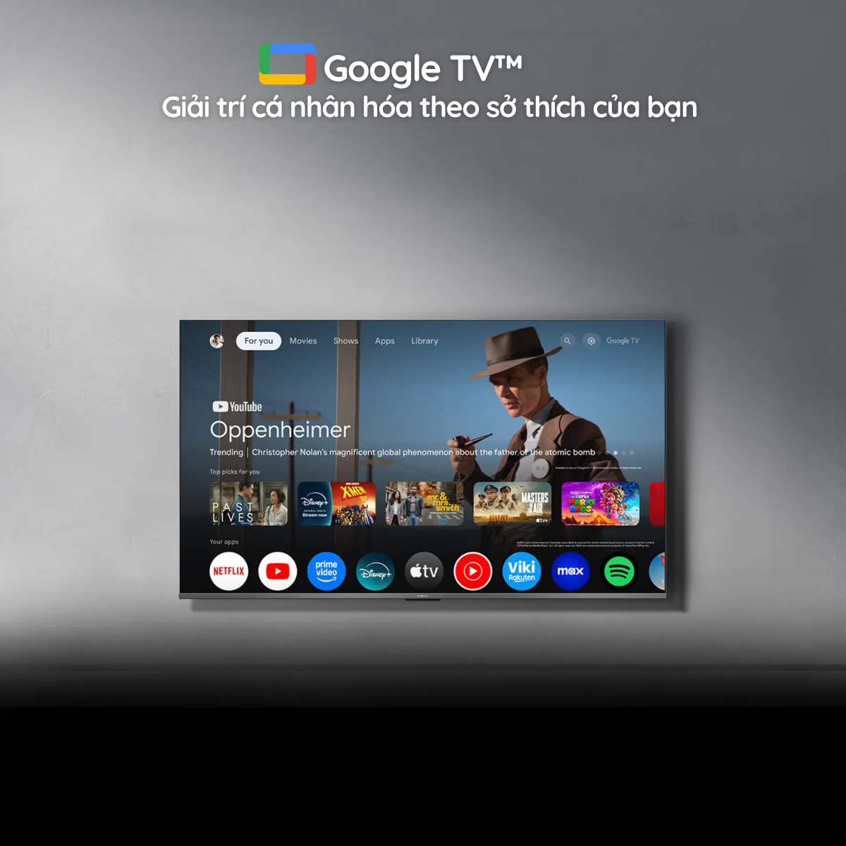 Một trong những điểm mạnh lớn nhất của Xiaomi TV A Pro 43 2026 chính là hệ điều hành Google TV™.
