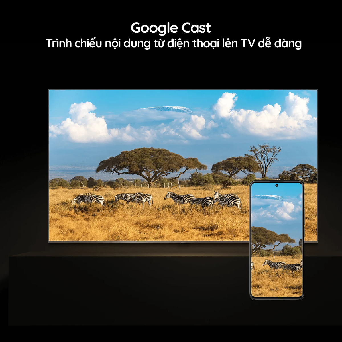 Google Tivi Xiaomi A Pro QLED 4K 43'' 2026 Trình chiếu không dây - Chromecast built-in