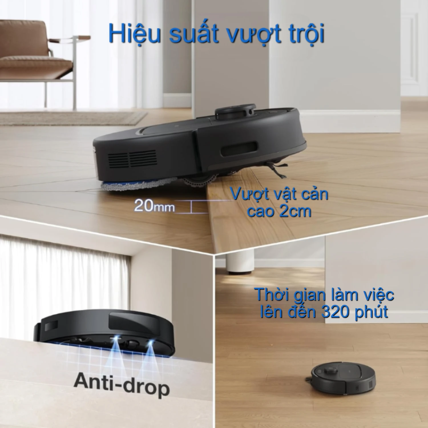 Robot hút bụi lau nhà Ecovacs DEEBOT N30 Pro Omni 2025