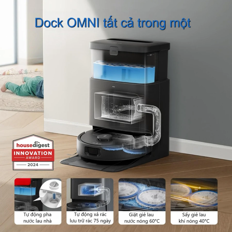 Robot hút bụi lau nhà Ecovacs DEEBOT N30 Pro Omni 2025