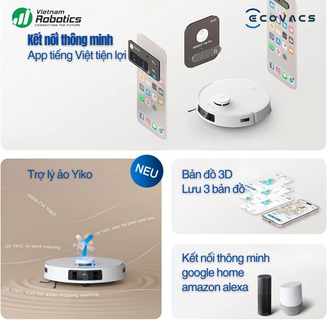 Robot hút bụi lau nhà Ecovacs Deebot T30C 2026