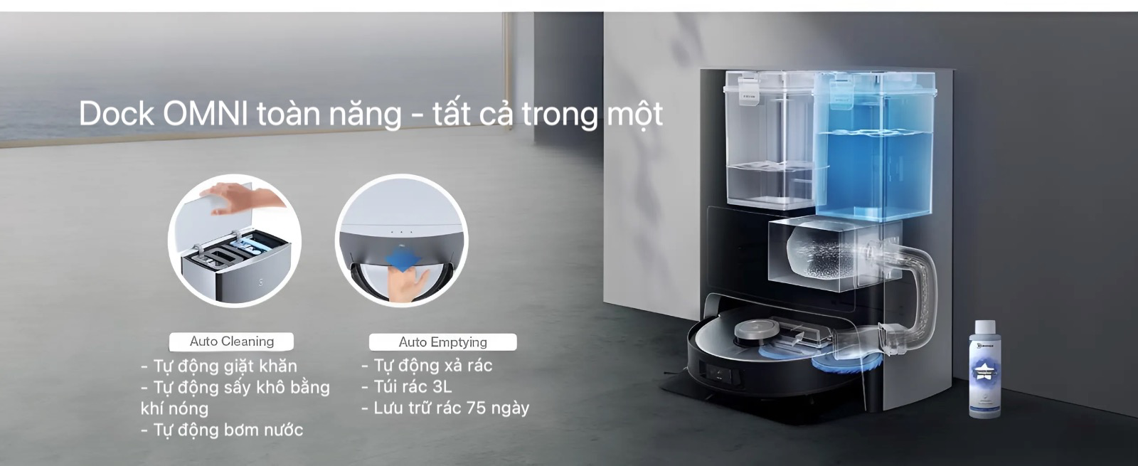 Robot Hút Bụi Lau Nhà Ecovacs Deebot X1 Omni – Bản Quốc Tế