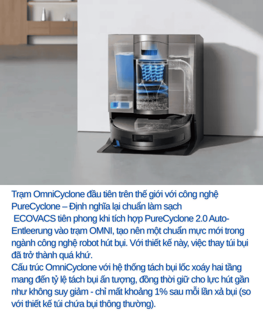 Robot Aspirateur-Laveur ECOVACS X11 Omni Cyclone - Aspiration 19500 Pa, Lavage, Station Auto-Vidage