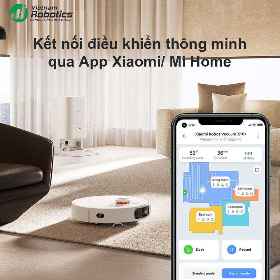 Robot hút bụi lau nhà thông minh Xiaomi Vacuum X10 Plus