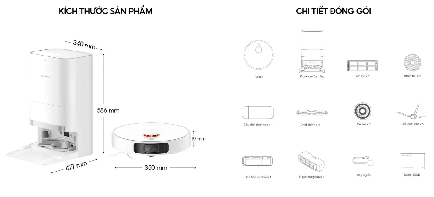 Robot hút bụi lau nhà Xiaomi Vacuum X20+ (X20 Plus) – Bản Quốc Tế